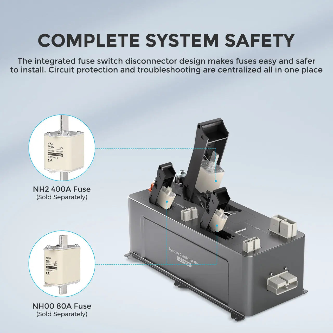 REGO 4 Port 400A System Combiner Box