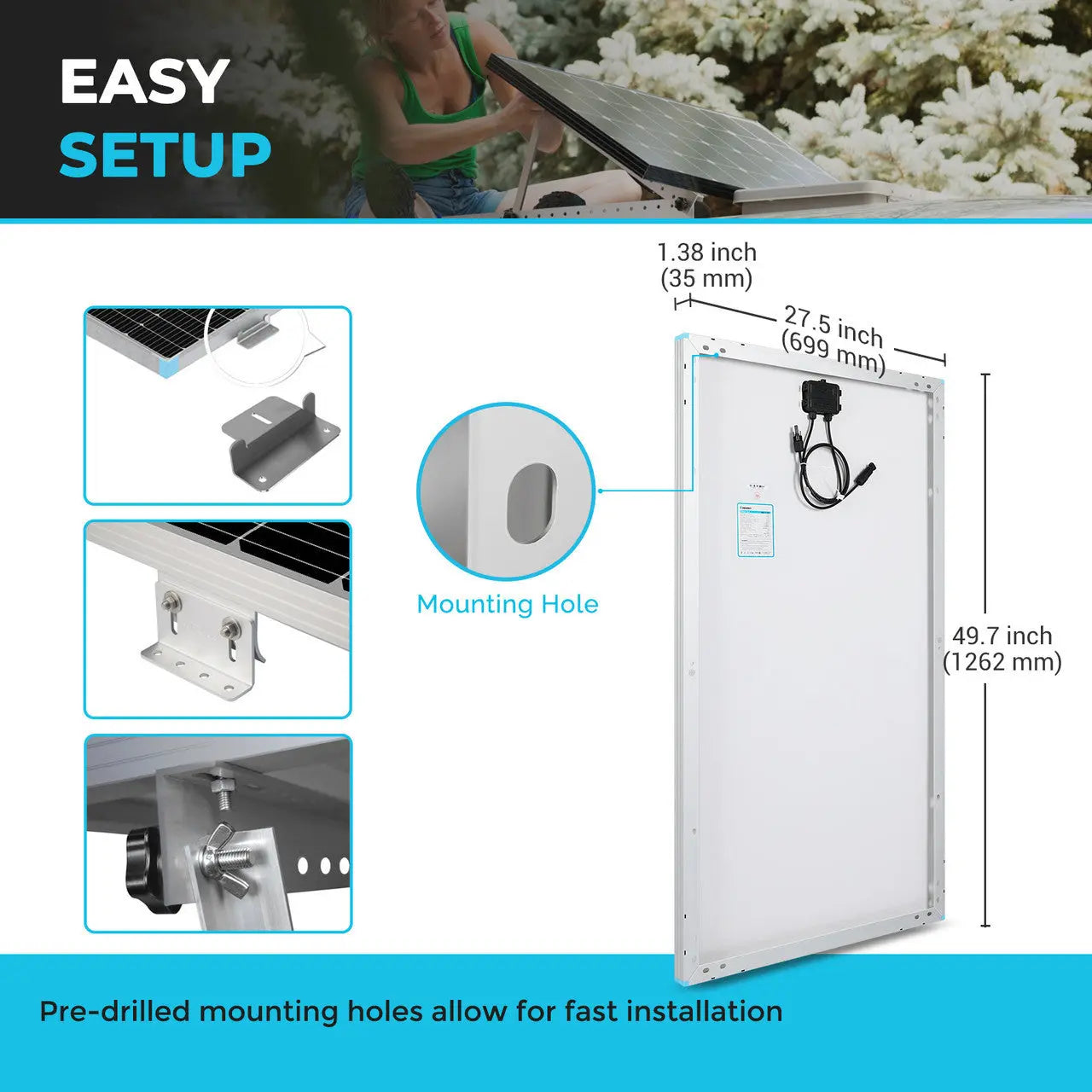 Open Box 175 Watt Monocrystalline Solar Panel