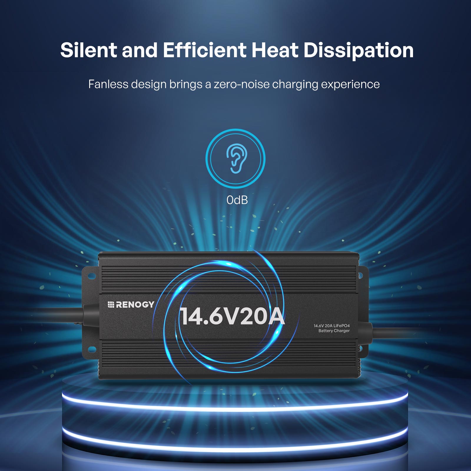 12V 20A/24V 10A AC-to-DC LFP Portable Battery Charger