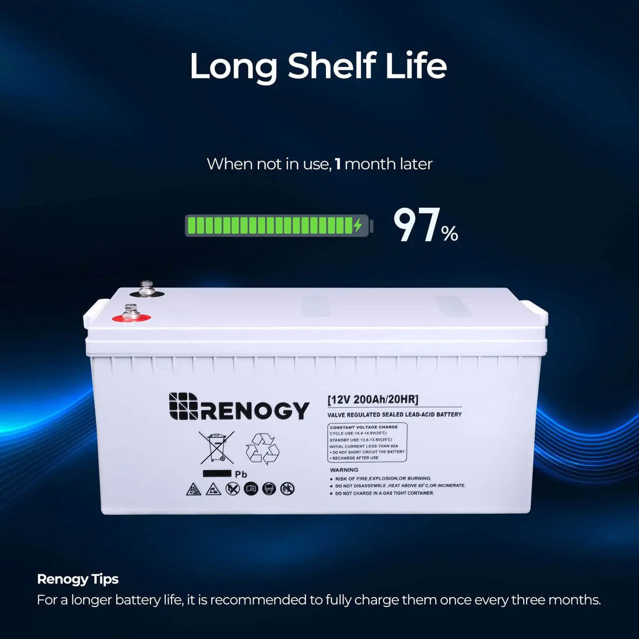 12V 100Ah/200Ah Deep Cycle AGM Battery