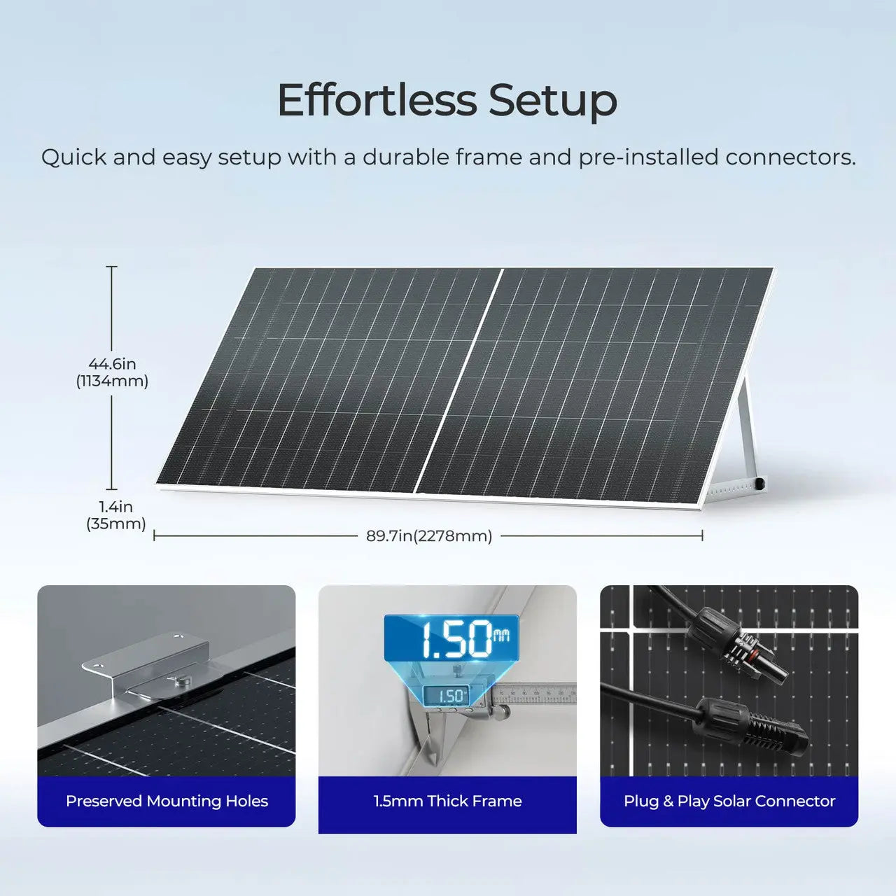 590W N-Type Bifacial Solar Panel（2-Pack）