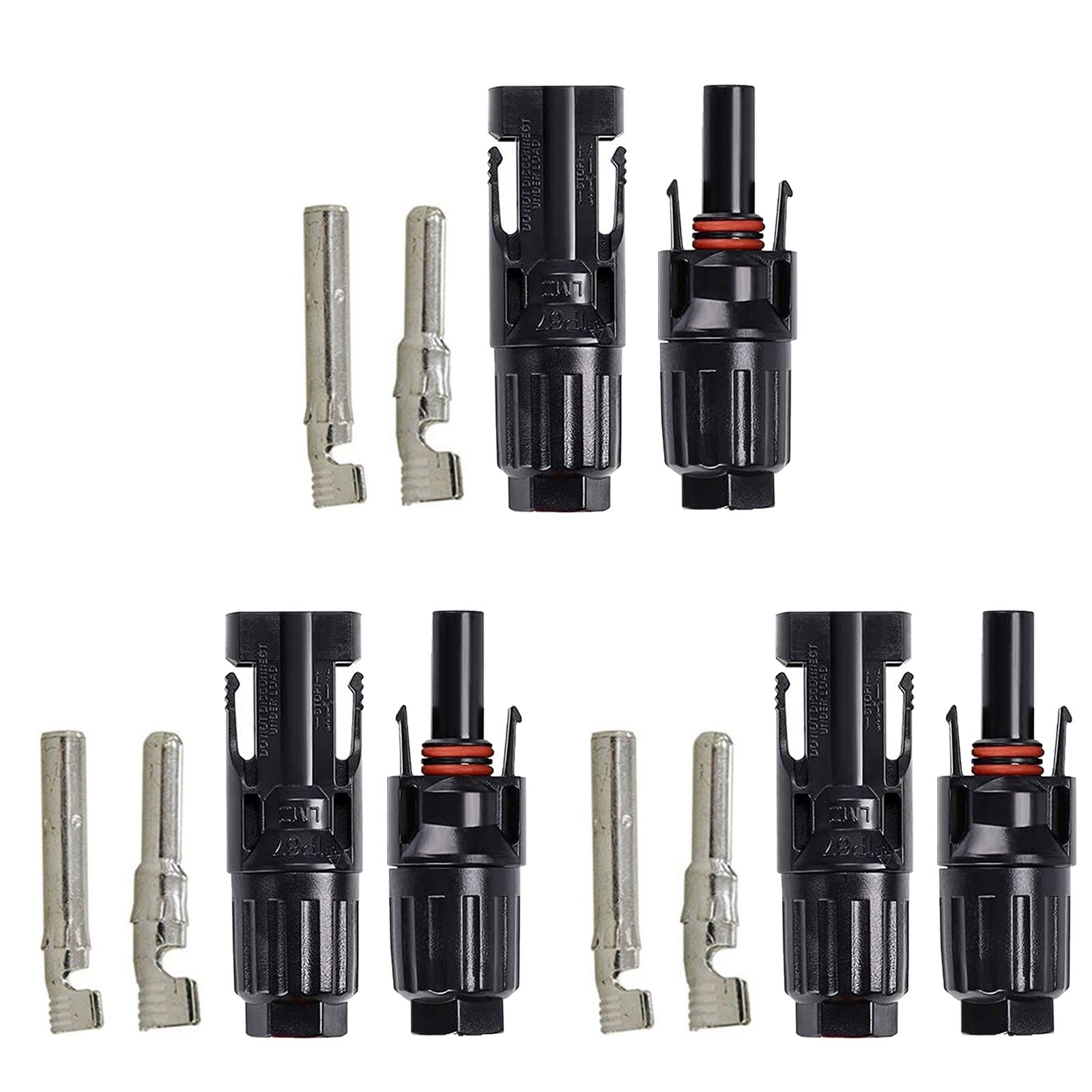 3 Pairs Male/Female Solar Connectors