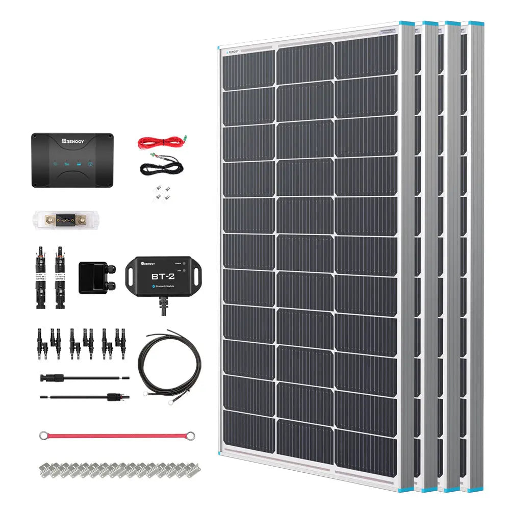400W 12V Essential Solar Panel Kit with DC-DC Assembly