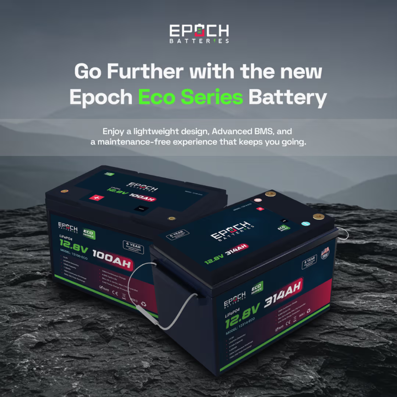 Inverters R Us EPOCH 12V 100Ah Eco Series LiFePO4 Battery