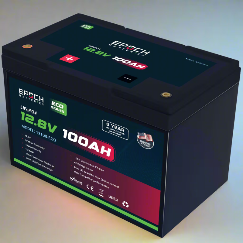 Inverters R Us EPOCH 12V 100Ah Eco Series LiFePO4 Battery
