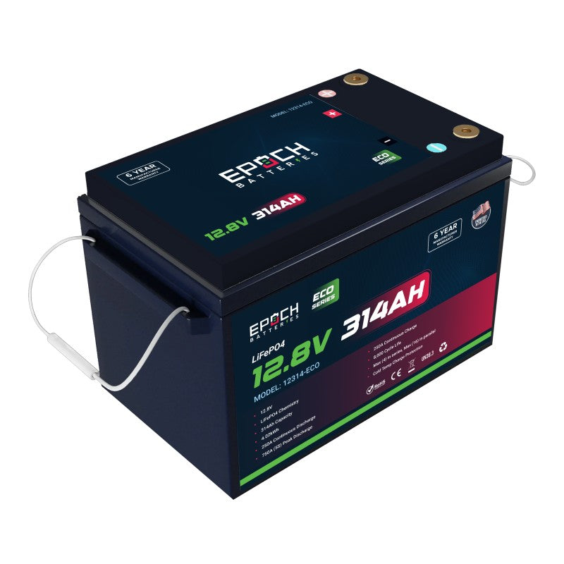 Inverters R Us EPOCH 12V 314Ah Eco Series LiFePO4 Battery