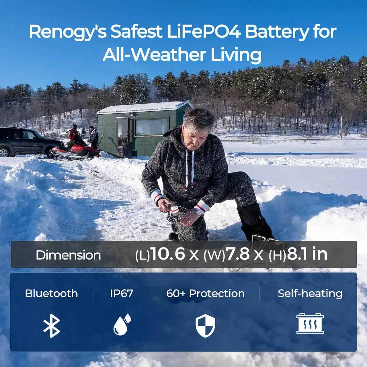 12V 200Ah Smart LiFePO4 Battery w/ Bluetooth & Self-Heating | Pro Series