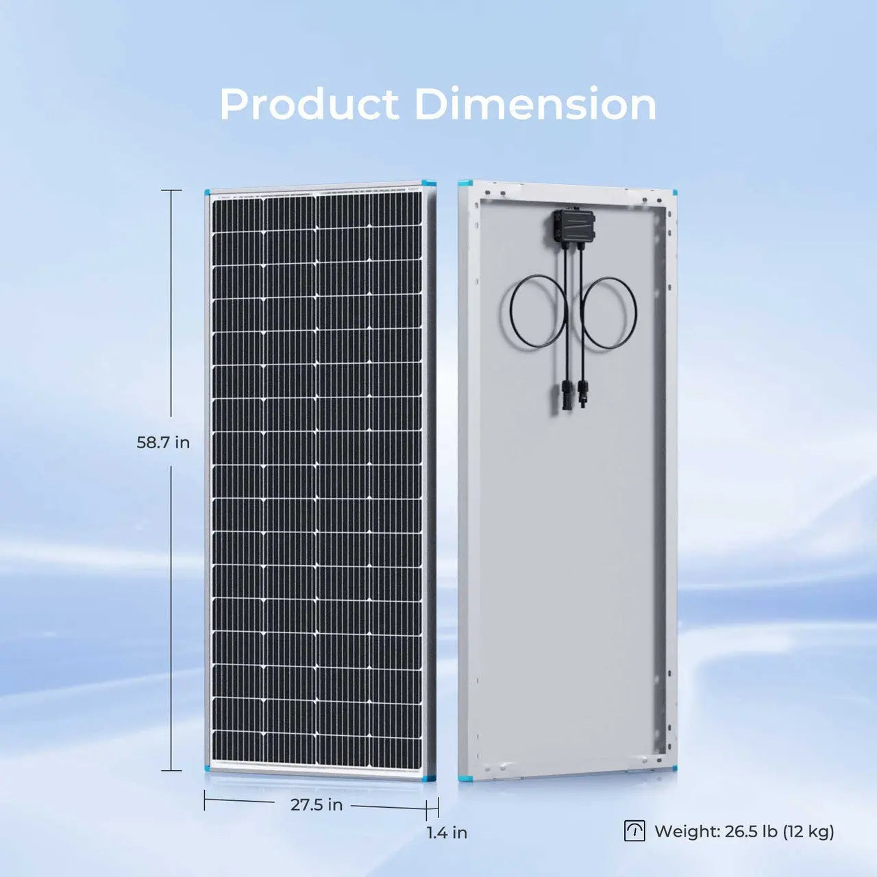 200 Watt 12 Volt Monocrystalline Solar Panel with 40 Amp MPPT Charge Controller