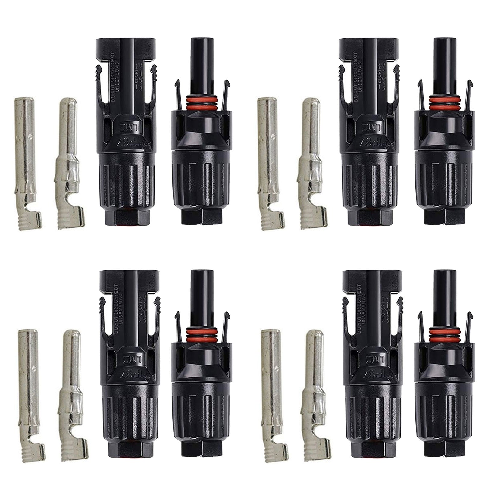 4 Pairs Male/Female Solar Connectors