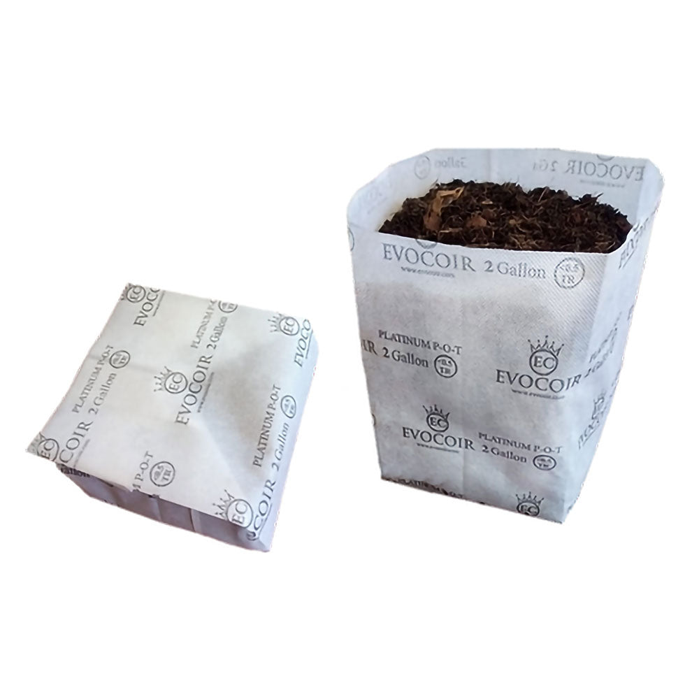 Evocoir Platinum - Coco Grow Media in Biodegradable Open Top Grow Bags