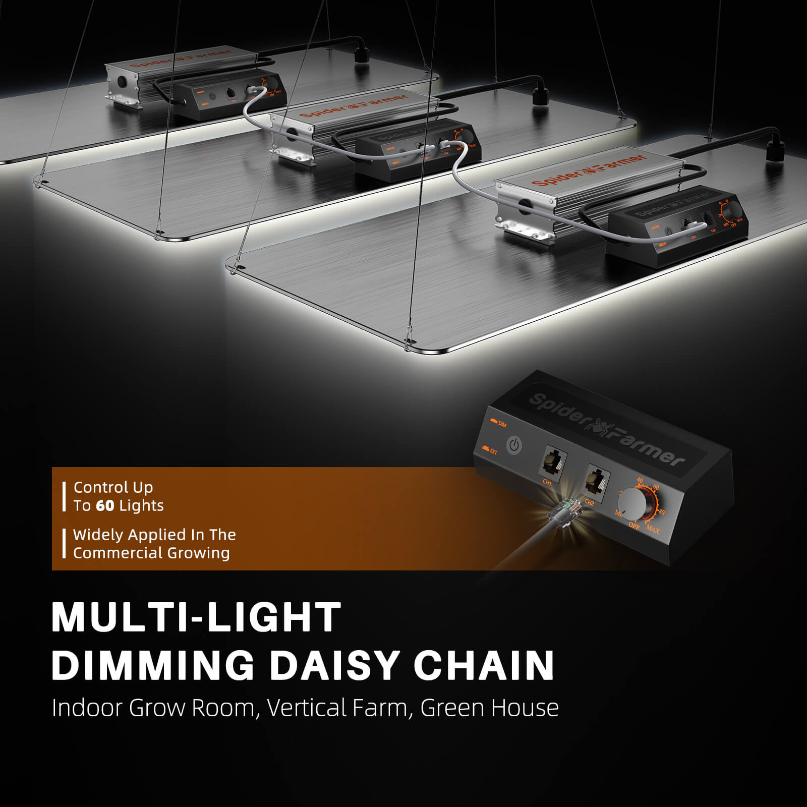 Spider Farmer SF2000 Samsung LM301H EVO 200 Watt LED Grow Light For 4×2’/5×3′