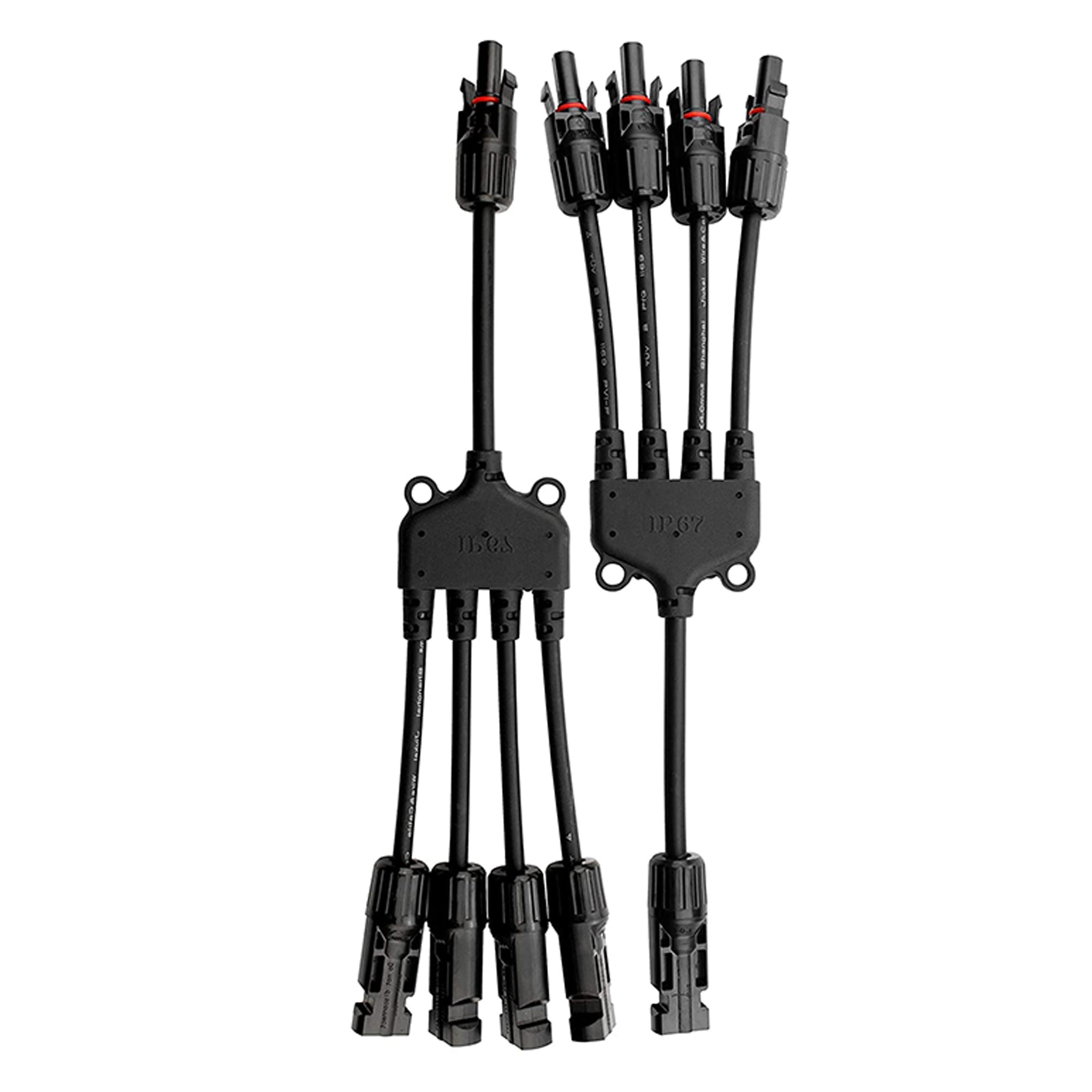 4 to 1 Solar Branch Connectors MMMMF+FFFFM Pair