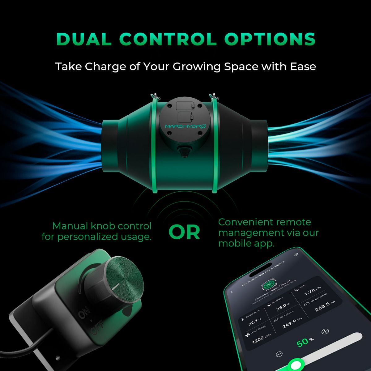 2025 Mars Hydro iFresh 6-Inch Inline Duct Fan - Usage View