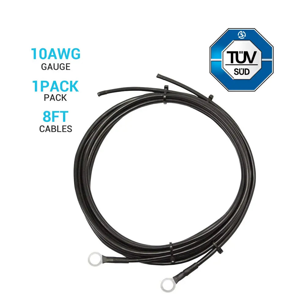 Battery to Charge Controller Tray Cables for 3/8 in Lugs