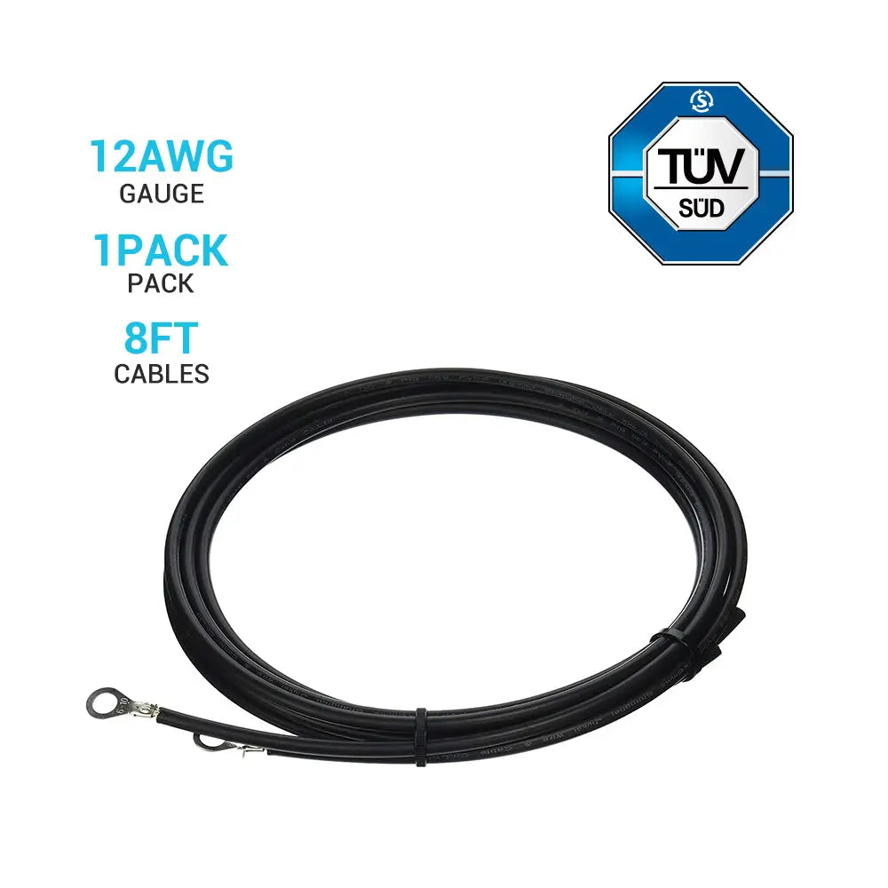 Battery to Charge Controller Tray Cables for 3/8 in Lugs