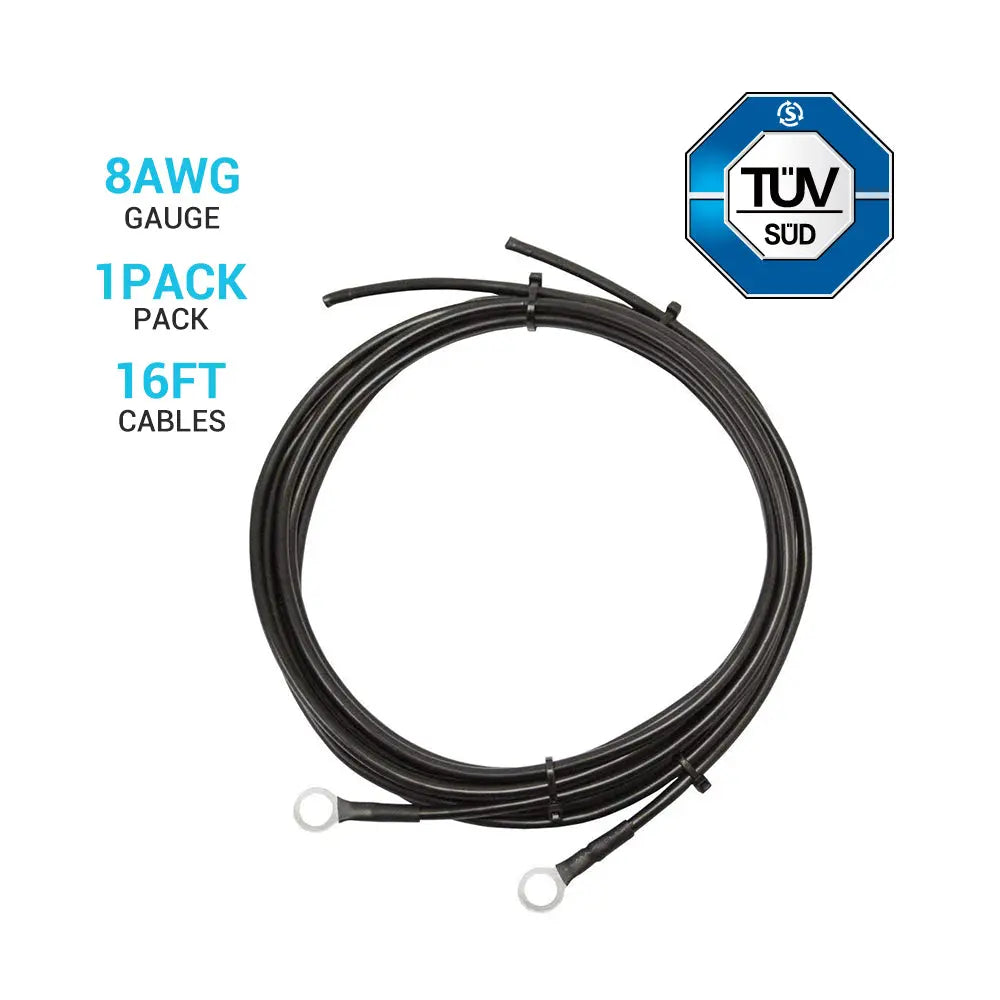 Battery to Charge Controller Tray Cables for 3/8 in Lugs