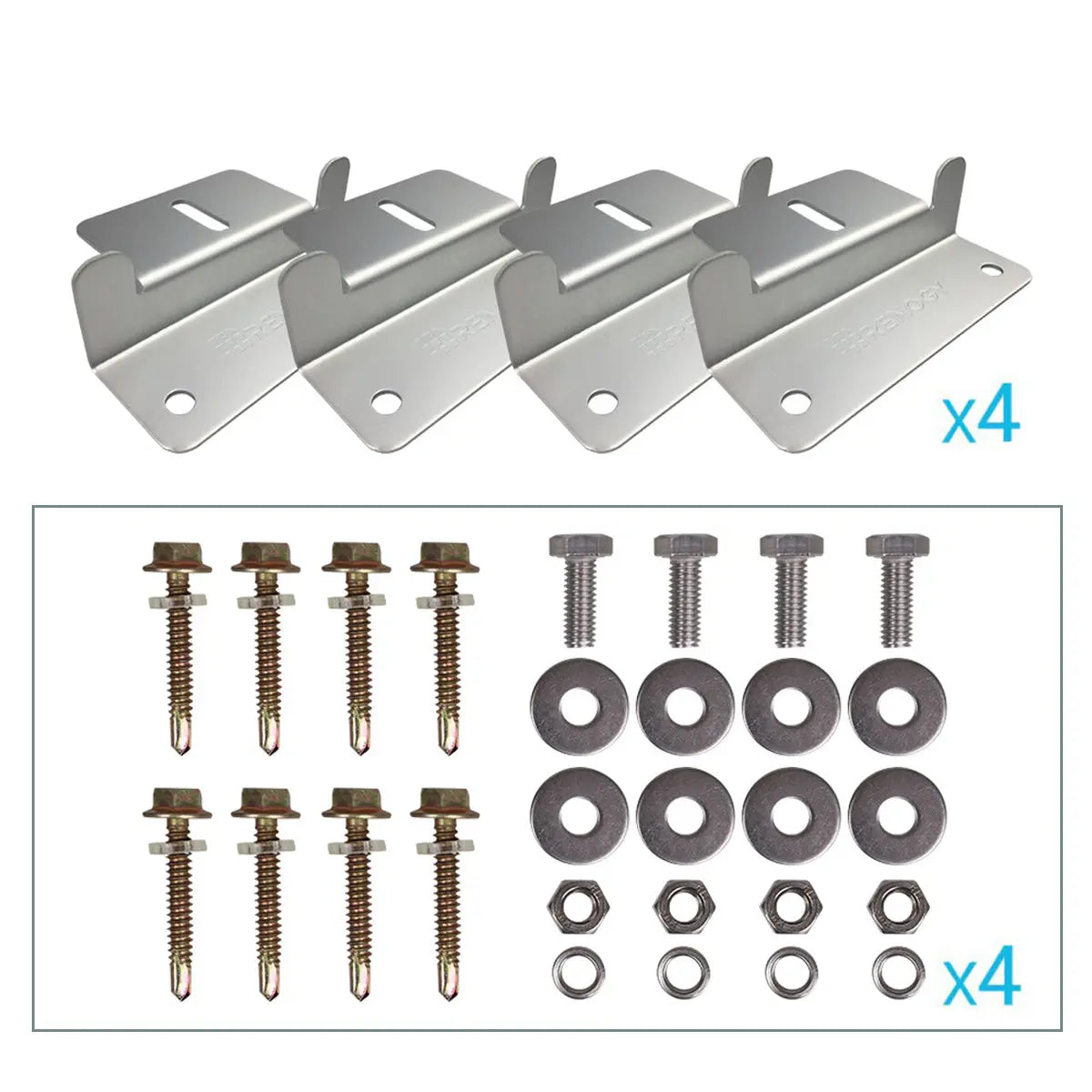Solar Panel Mounting Z Bracket -- Set of 4