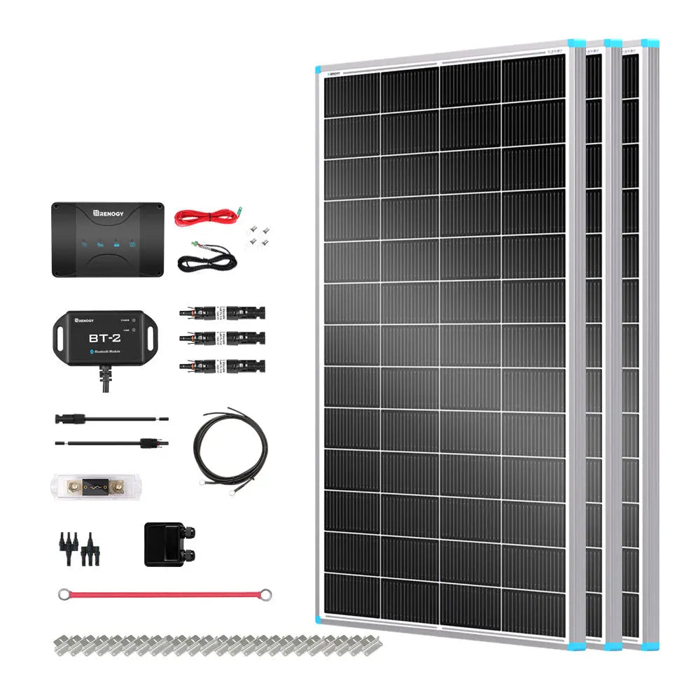 600W 12V Solar Panel Kit with DC-DC Assembly