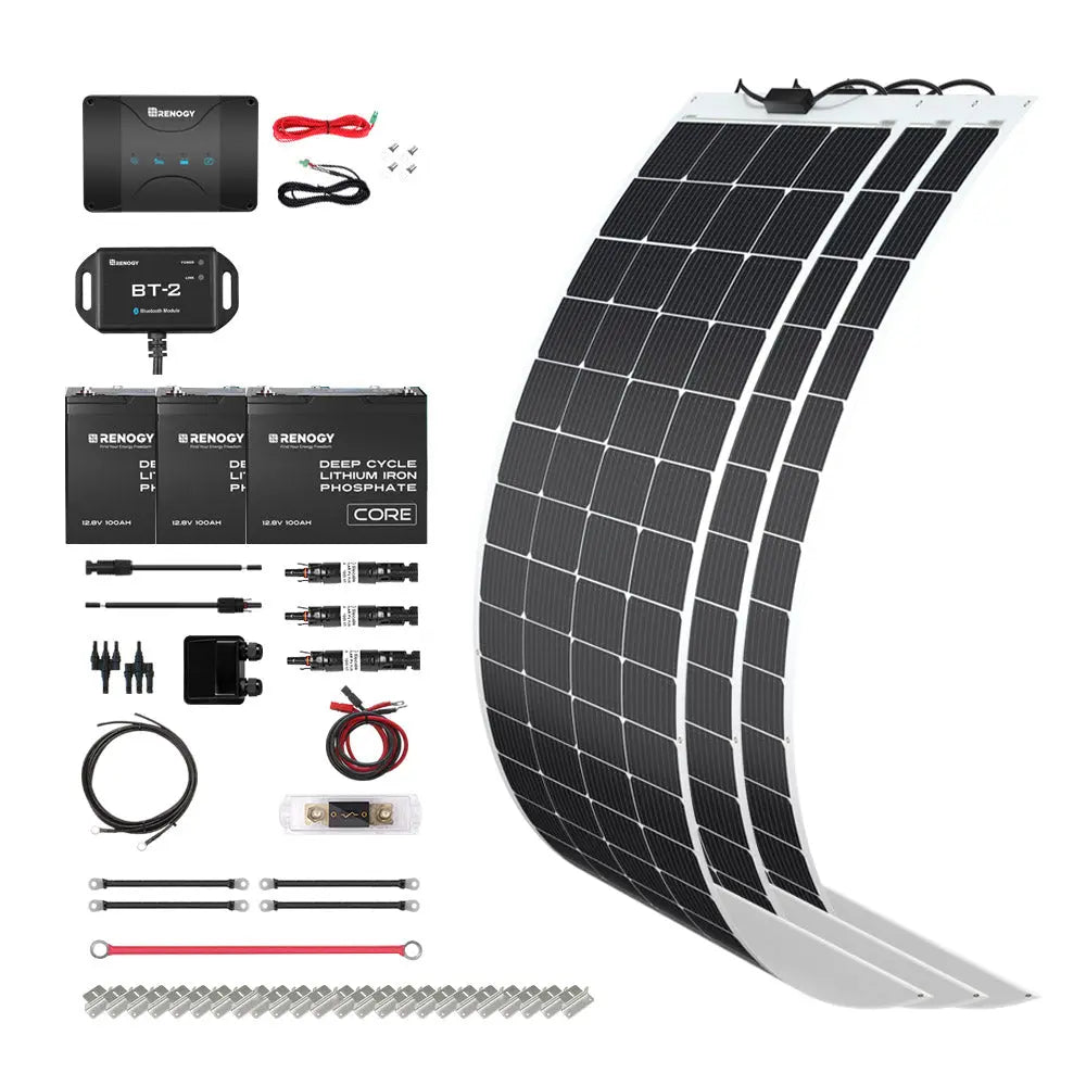 600W 12V Solar Panel Kit with DC-DC Assembly