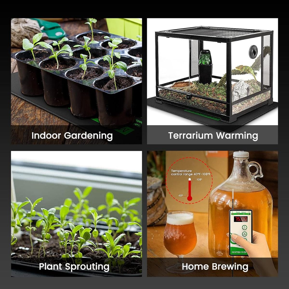 Mars Hydro Seedling Heat Mat Digital Thermostat Combo 48''x20.75''（Preorder ships Mar. 20） - Packaging View