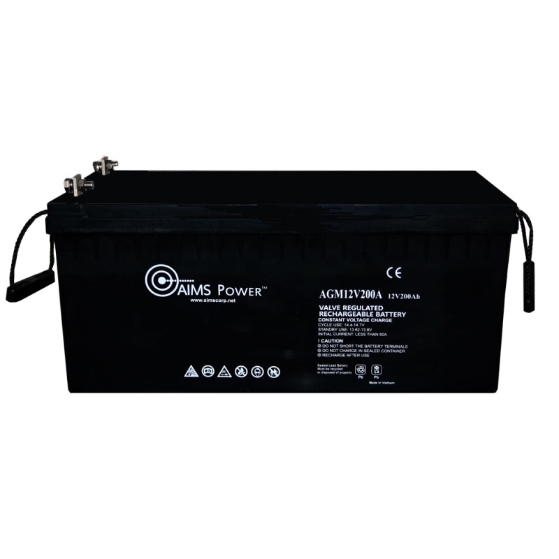 Inverters R Us AIMS Power LiFePO4 Lithium Battery with Wake Up Heater and BT Monitoring 12V 104Ah