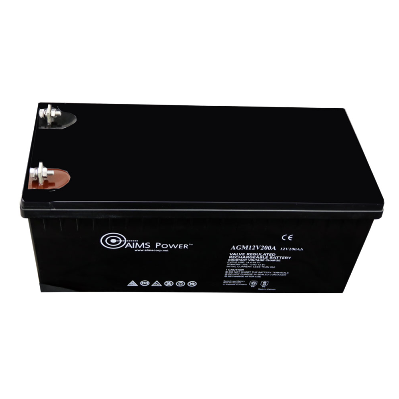Inverters R Us AIMS Power LiFePO4 Lithium Battery with Wake Up Heater and BT Monitoring 12V 104Ah
