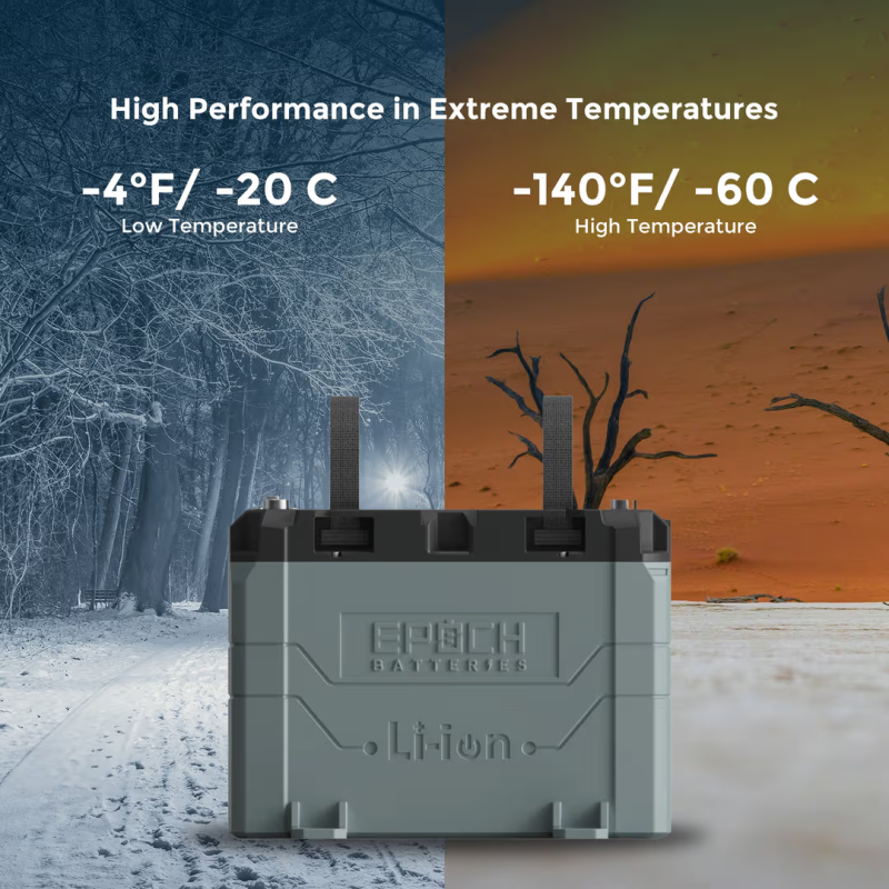 Inverters R Us EPOCH 12V 50Ah LiFePO4 Lithium Battery Bluetooth Heating Waterproof