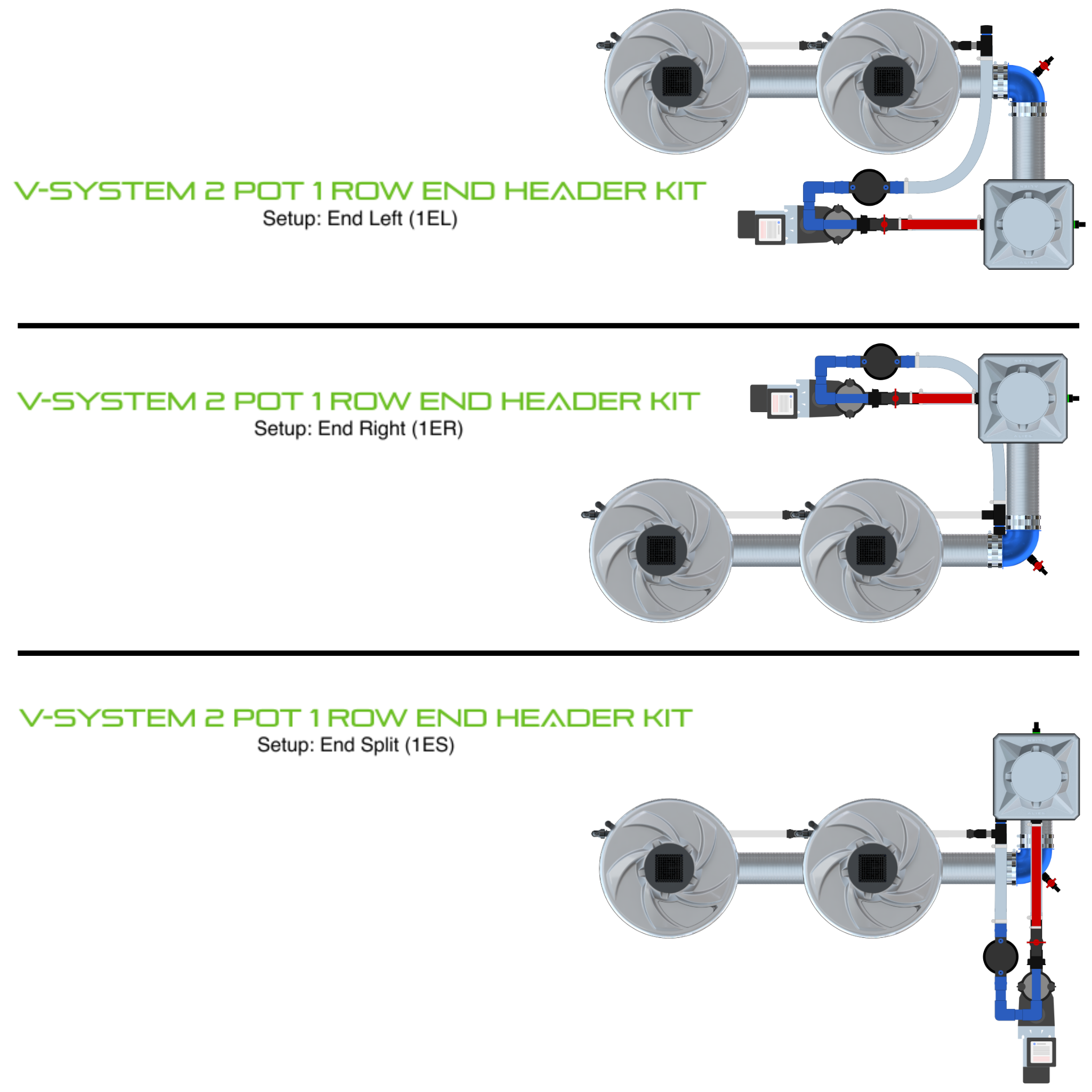 ALIEN V-SYSTEM 2 Pot 1 Row Kit