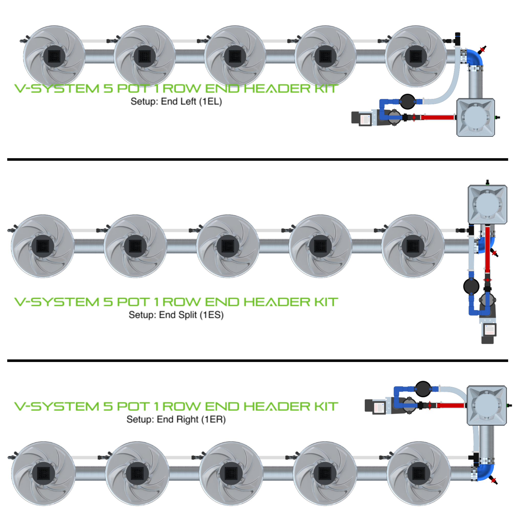 ALIEN V-SYSTEM 5 Pot 1 Row Kit