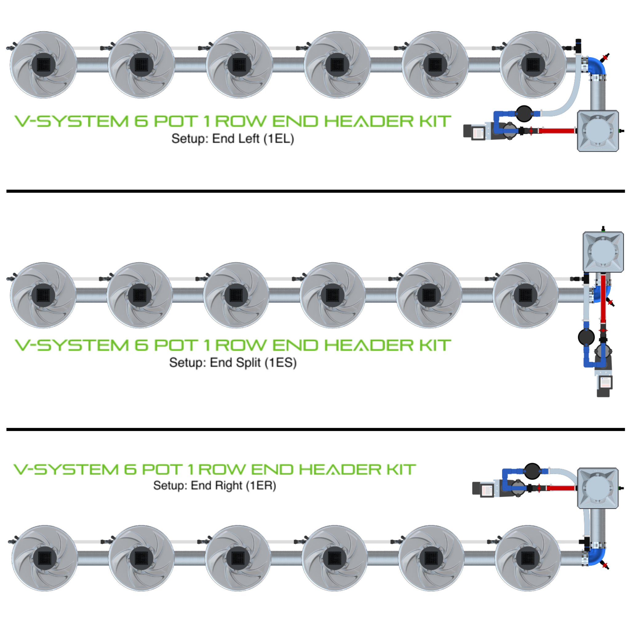 ALIEN V-SYSTEM 6 Pot 1 Row Kit