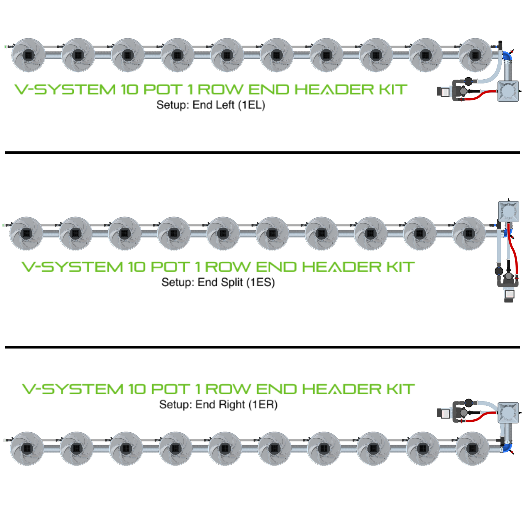 ALIEN V-SYSTEM 10 Pot 1 Row Kit