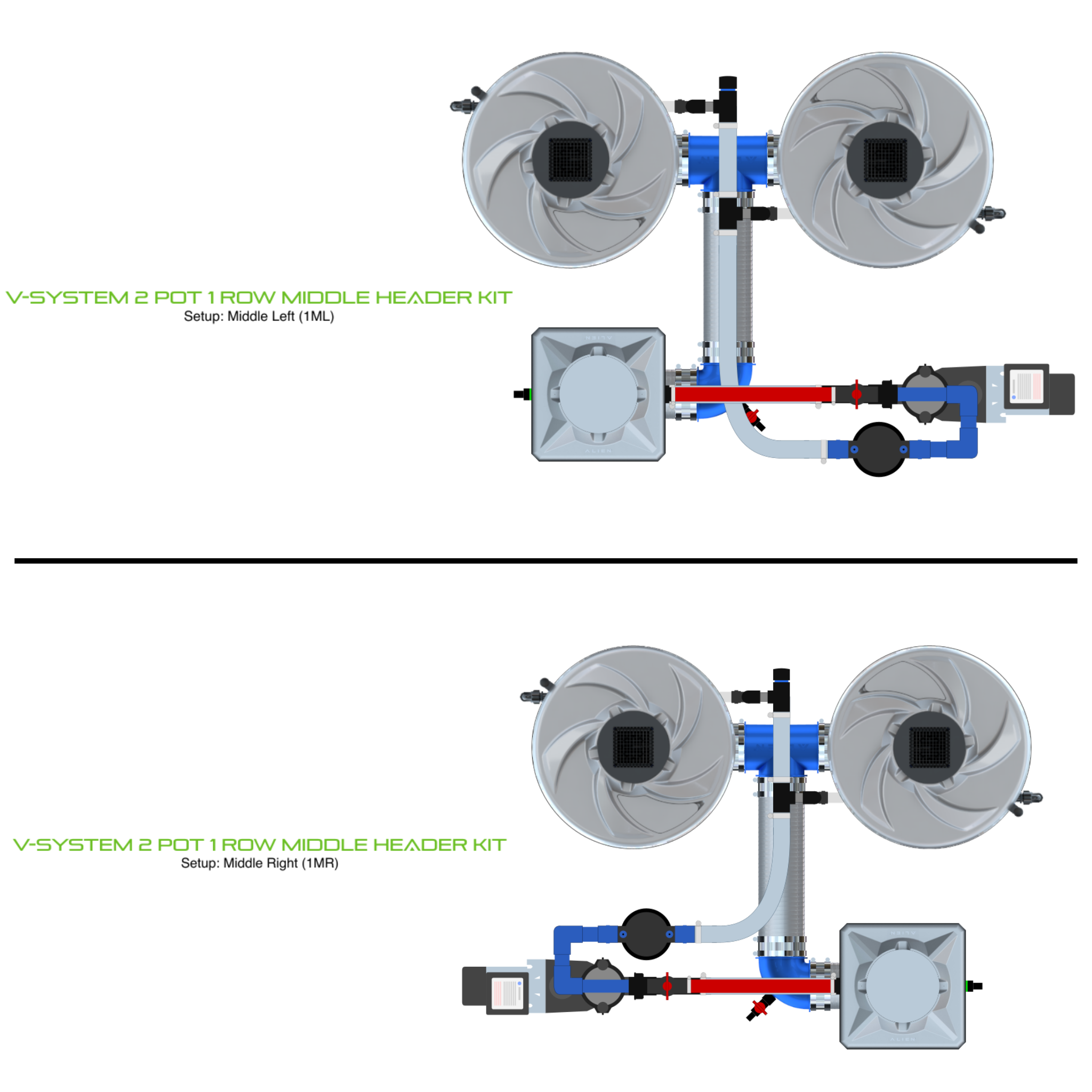 ALIEN V-SYSTEM 2 Pot 1 Row Kit