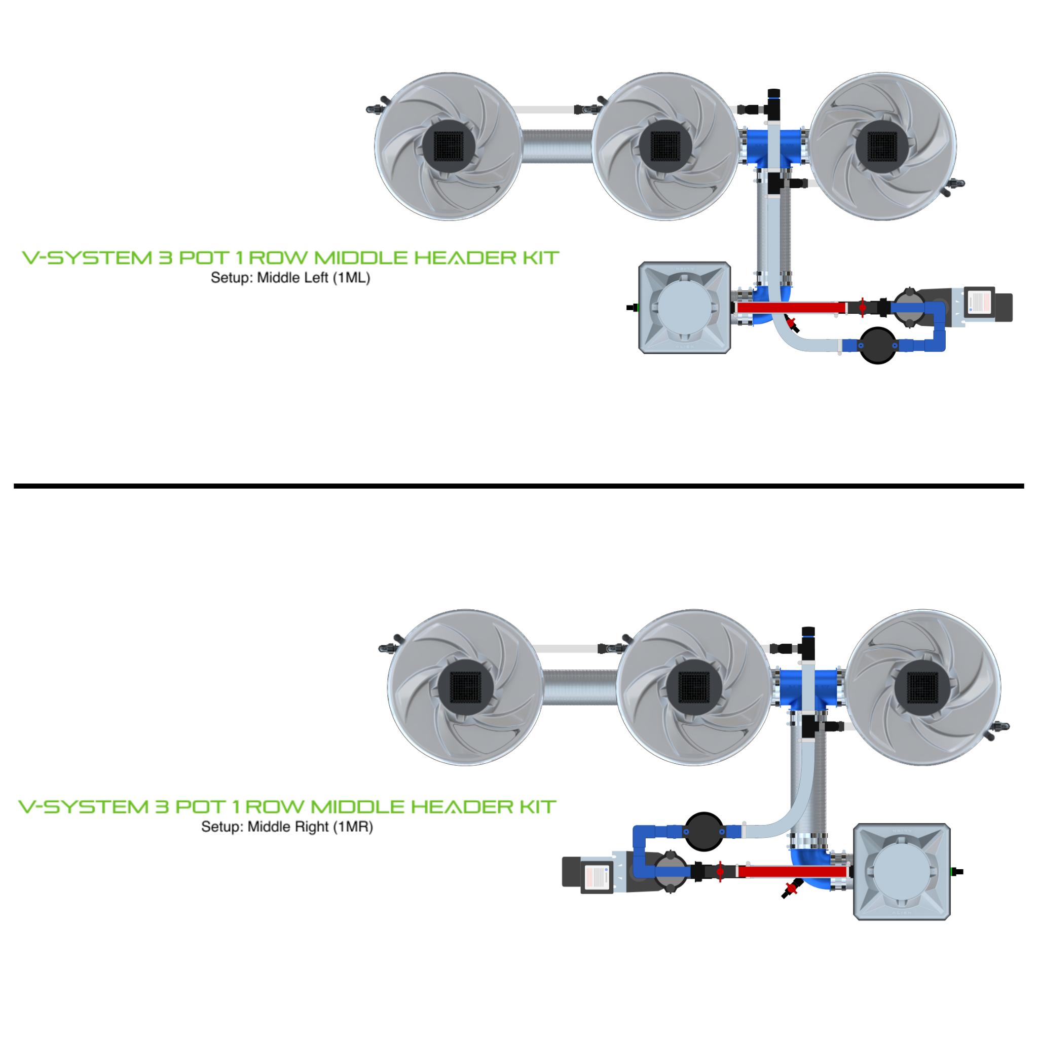 ALIEN V-SYSTEM 3 Pot 1 Row Kit