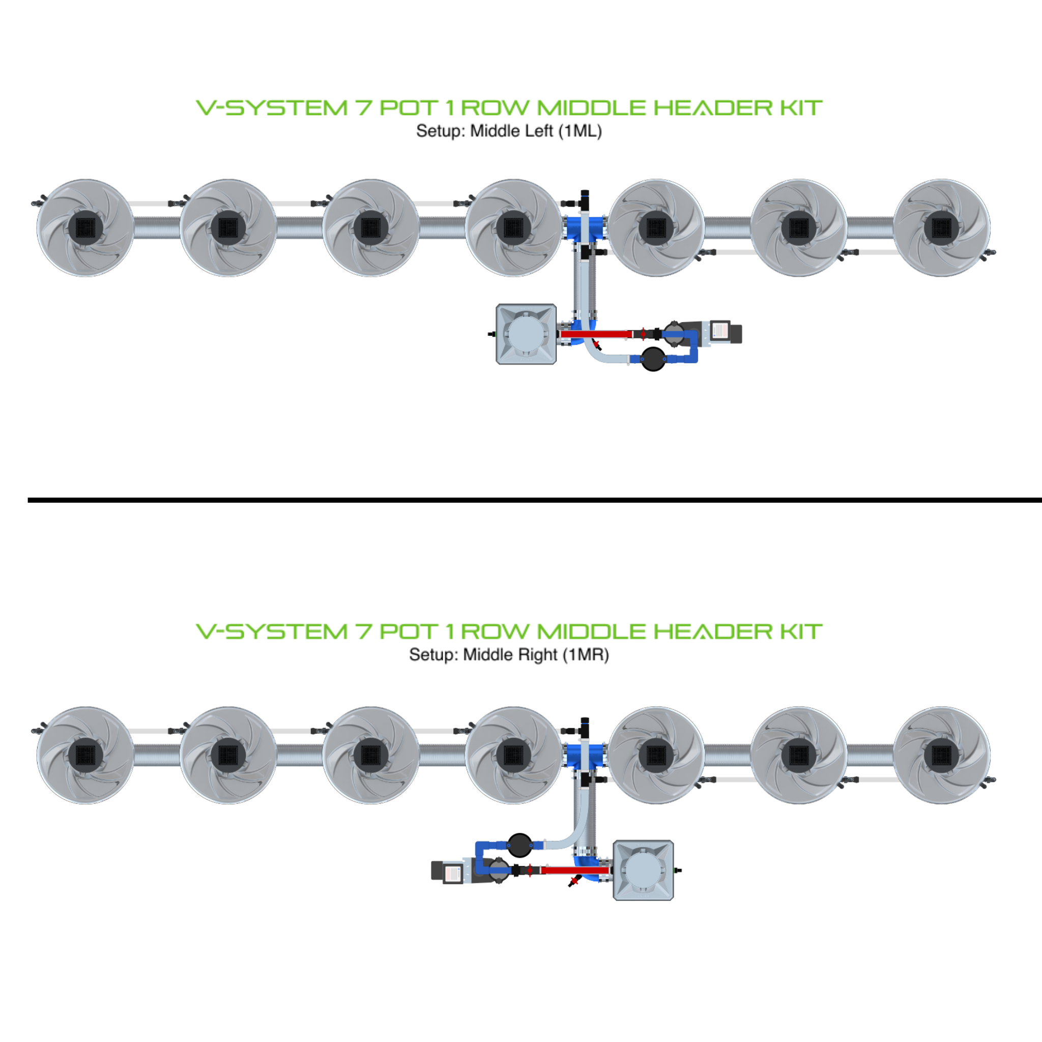 ALIEN V-SYSTEM 7 Pot 1 Row Kit