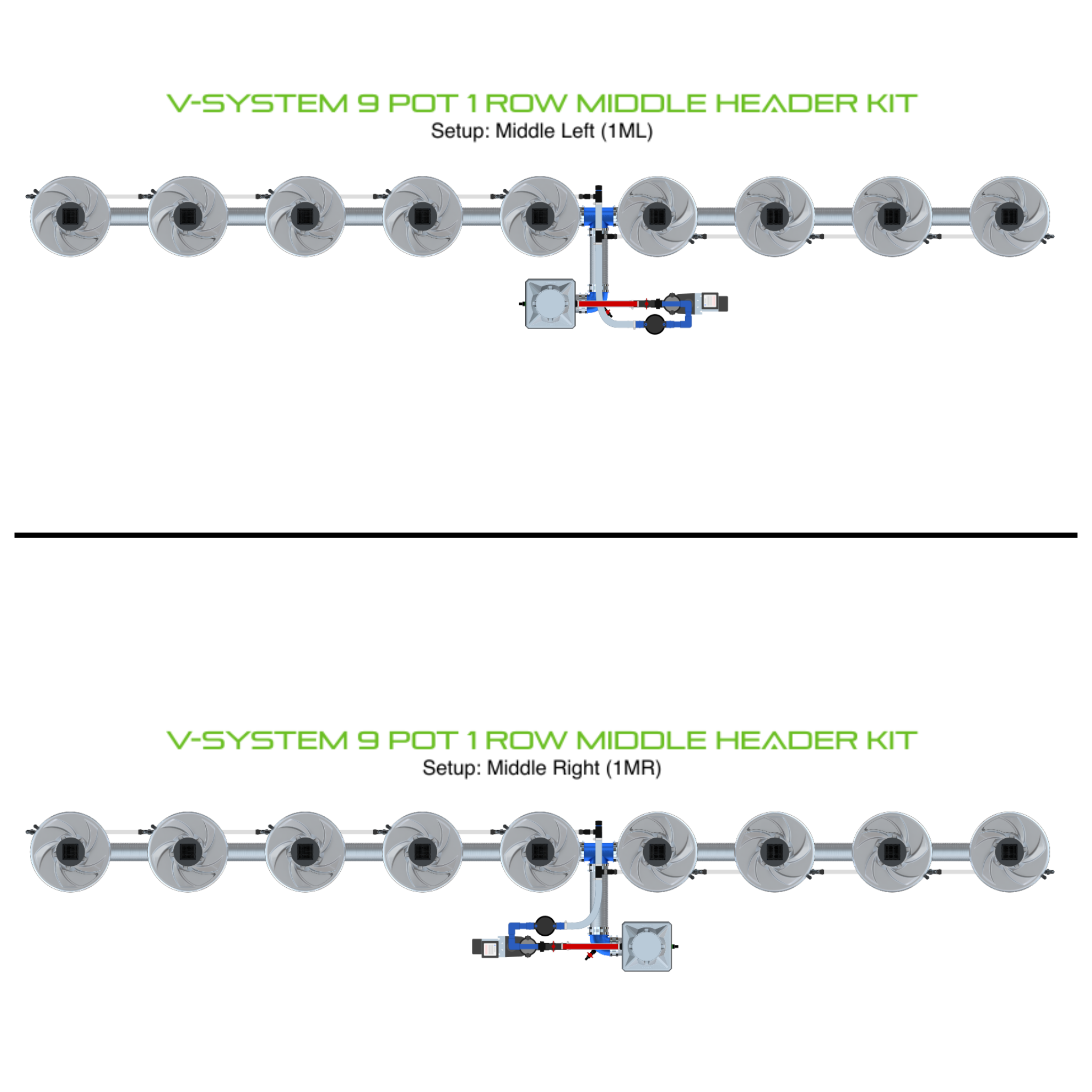 ALIEN V-SYSTEM 9 Pot 1 Row Kit