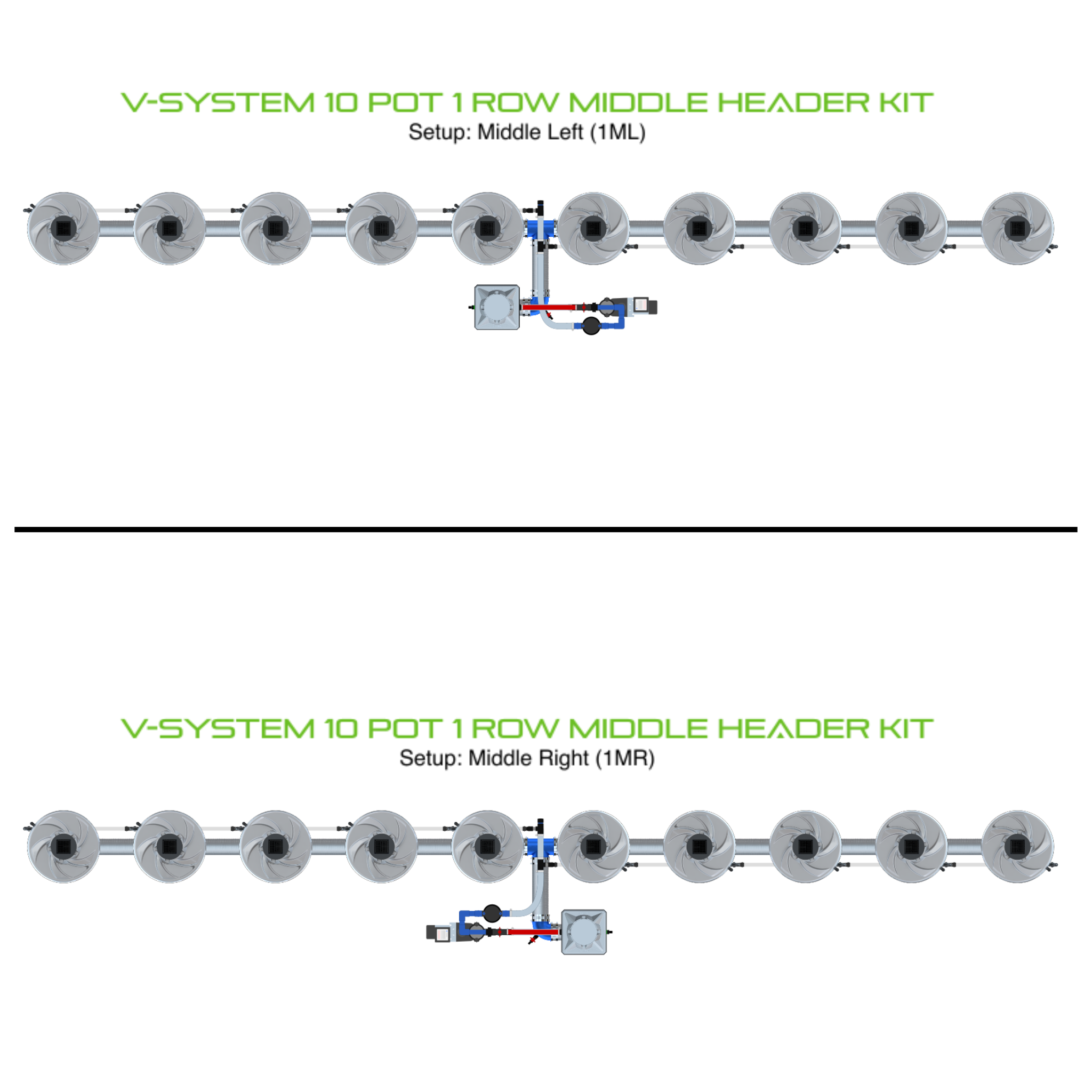ALIEN V-SYSTEM 10 Pot 1 Row Kit