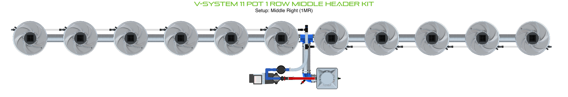 ALIEN V-SYSTEM 11 Pot 1 Row Kit