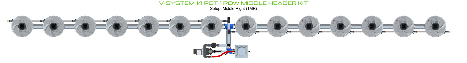 ALIEN V-SYSTEM 14 Pot 1 Row Kit
