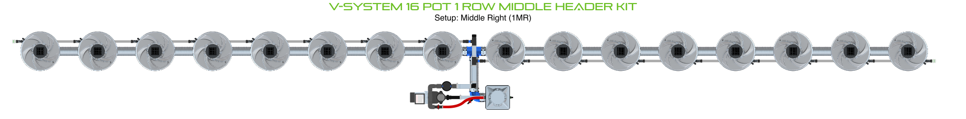 ALIEN V-SYSTEM 16 Pot 1 Row Kit