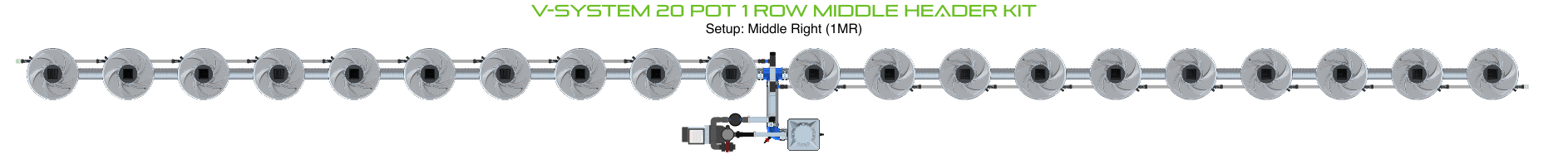 ALIEN V-SYSTEM 20 Pot 1 Row Kit