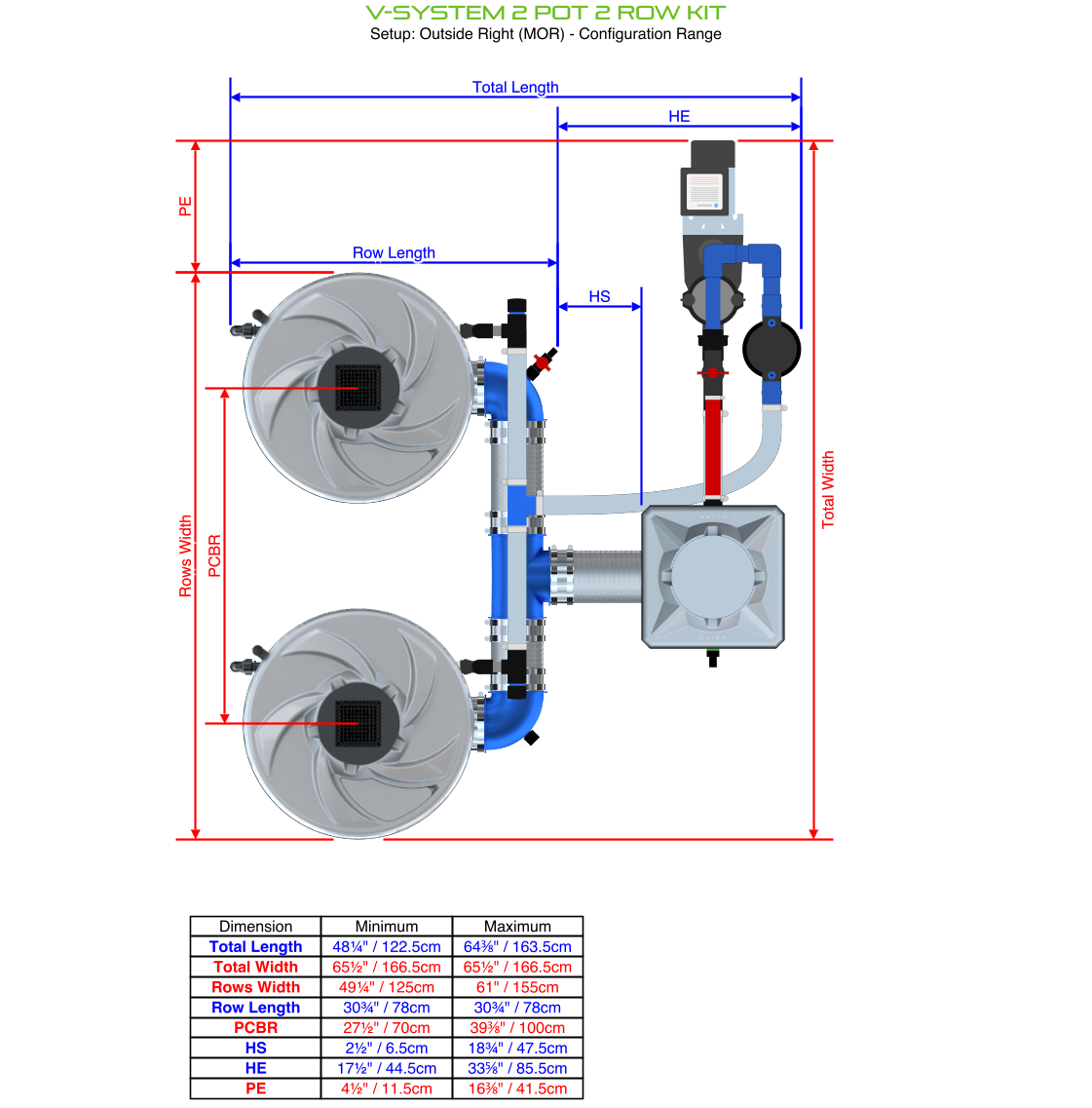 ALIEN V-SYSTEM 2 Pot 2 Row Kit