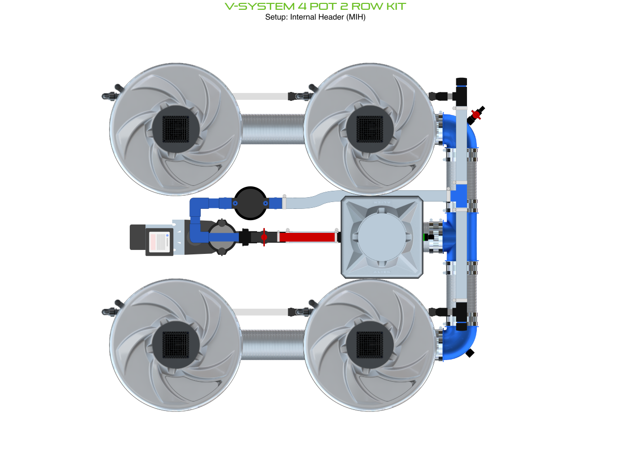 ALIEN V-SYSTEM 4 Pot 2 Row Kit