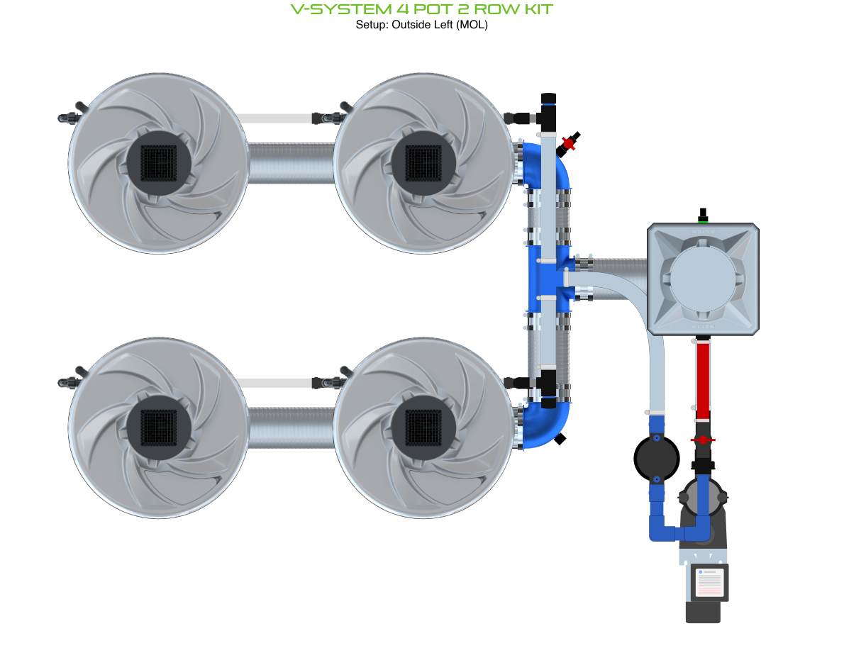 ALIEN V-SYSTEM 4 Pot 2 Row Kit