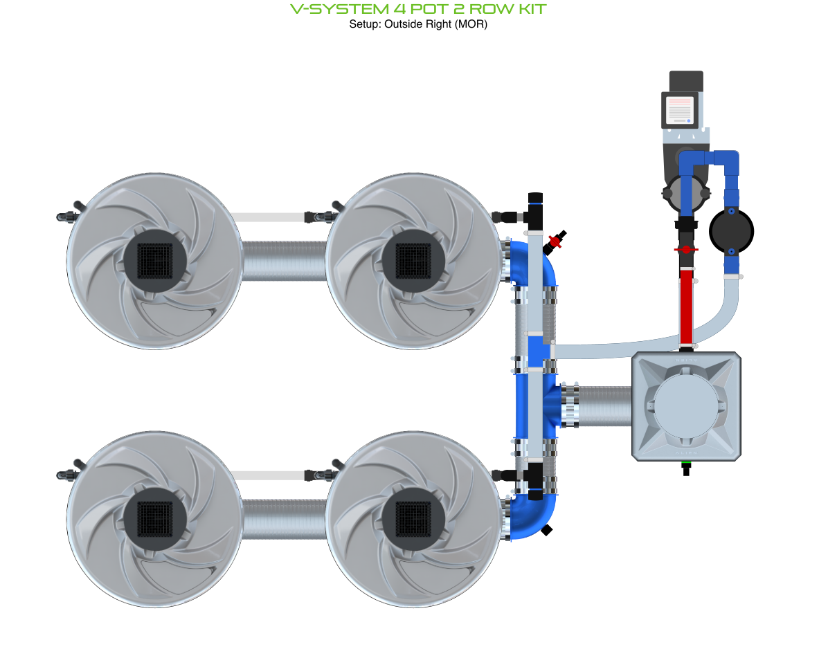 ALIEN V-SYSTEM 4 Pot 2 Row Kit