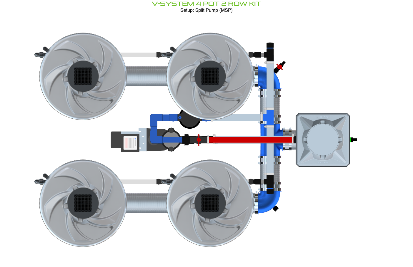 ALIEN V-SYSTEM 4 Pot 2 Row Kit