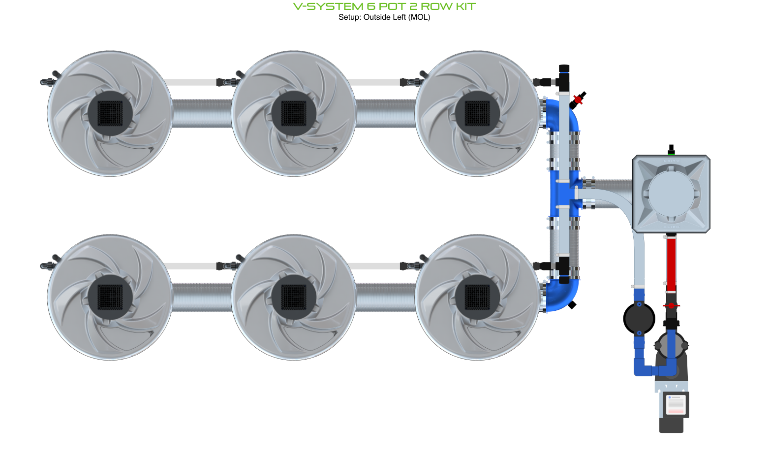 ALIEN V-SYSTEM 6 Pot 2 Row Kit