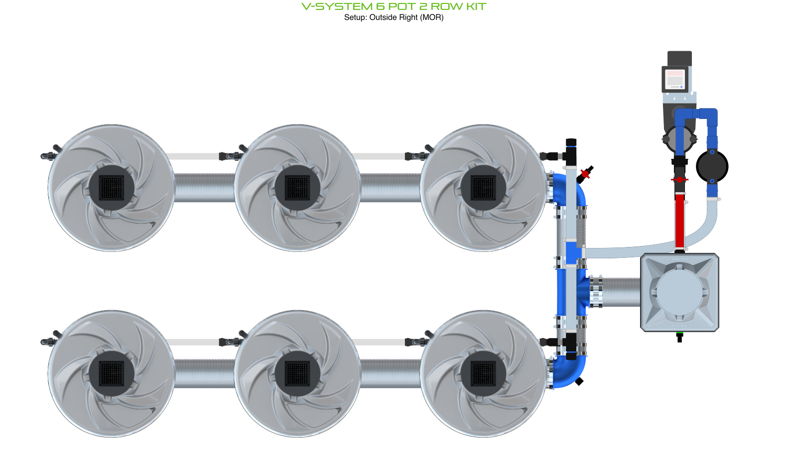 ALIEN V-SYSTEM 6 Pot 2 Row Kit