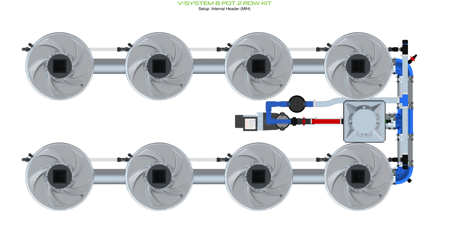 ALIEN V-SYSTEM 8 Pot 2 Row Kit