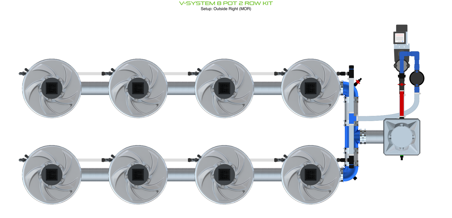 ALIEN V-SYSTEM 8 Pot 2 Row Kit