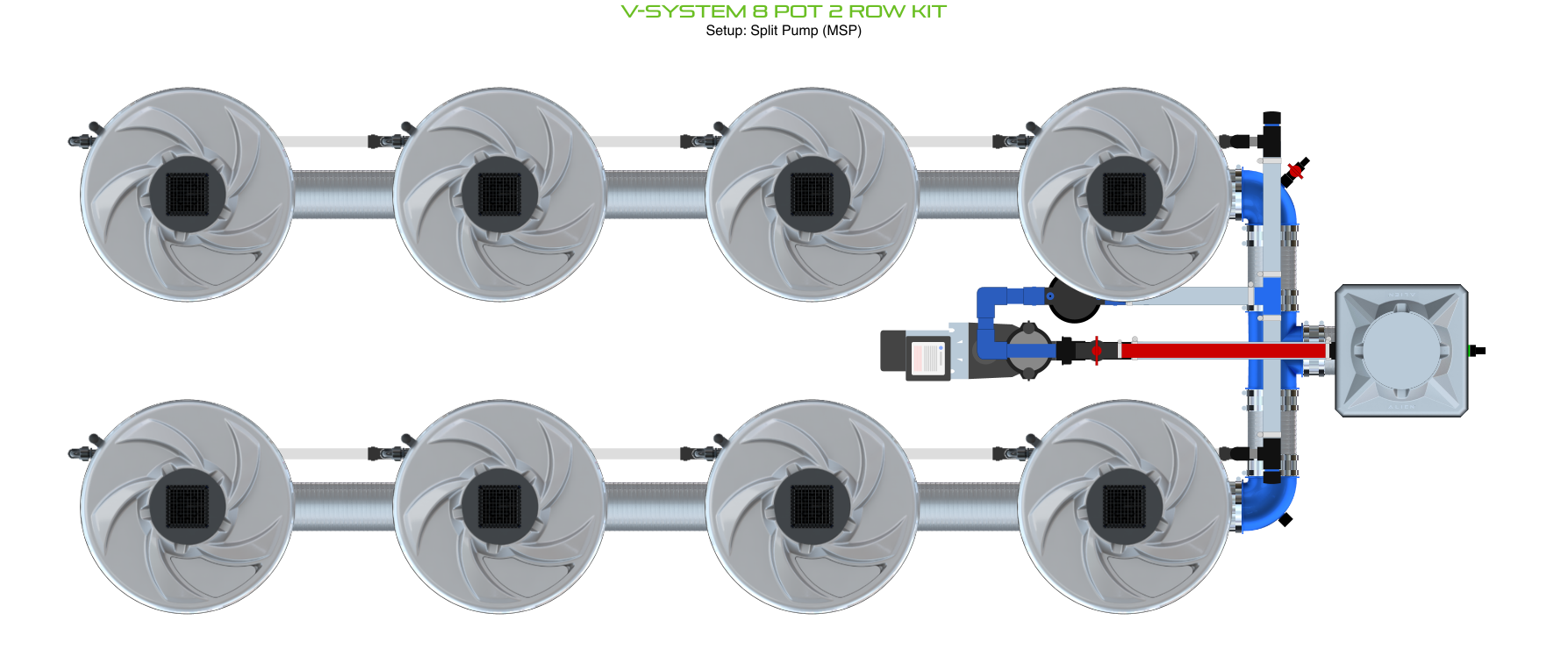 ALIEN V-SYSTEM 8 Pot 2 Row Kit